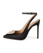 Escarpins en satin Endless Love noirs