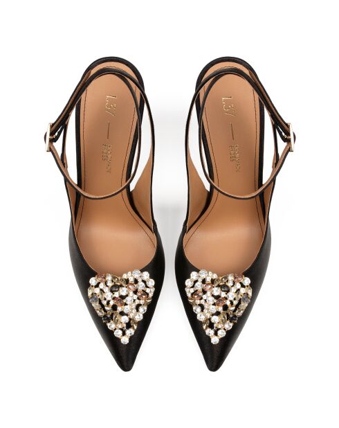 Escarpins en satin Endless Love noirs