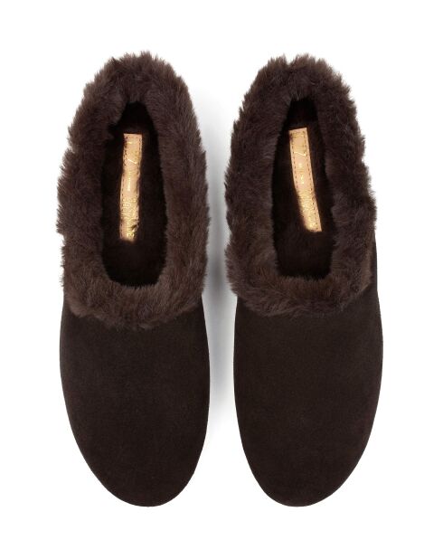 Braune Mules aus Veloursleder von Over The Sun