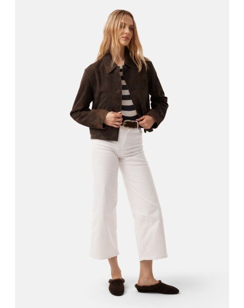 Braune Mules aus Veloursleder von Over The Sun