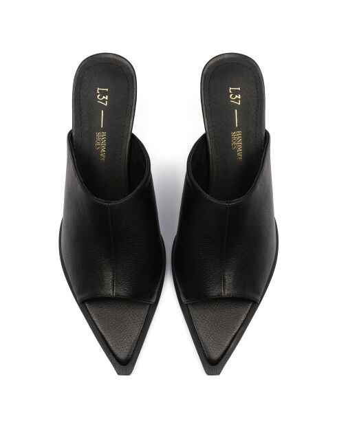 Mules Richmond de piel negra