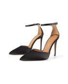 Come Away With Me Schwarze Satin-Pumps