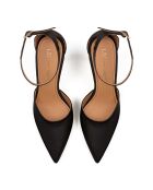 Come Away With Me Schwarze Satin-Pumps