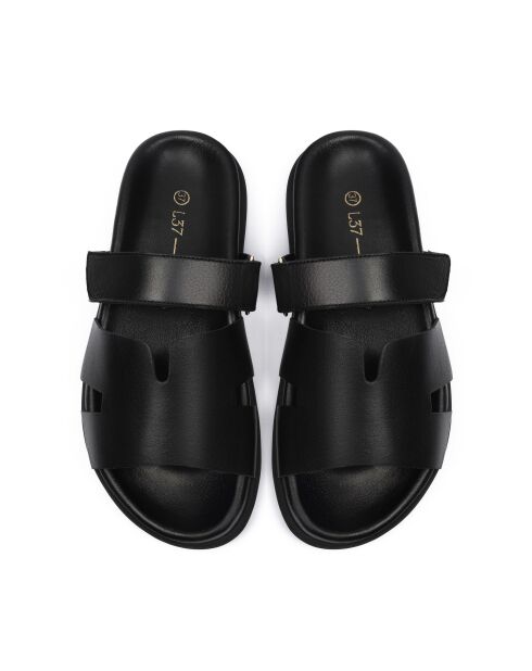 East of the Sun zwarte leren muiltjes