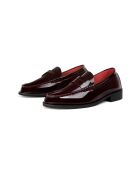 Westcoast bordeauxrode leren loafers