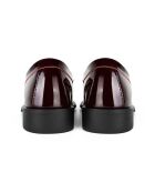 Westcoast bordeauxrode leren loafers