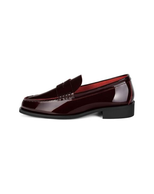 Westcoast bordeauxrode leren loafers