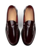 Westcoast bordeauxrode leren loafers