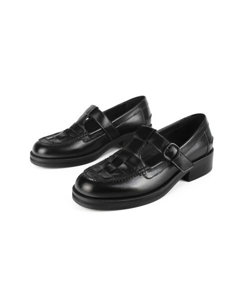 Mocassini Victory neri in pelle