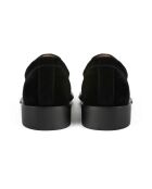 Only Want You schwarze Mokassins aus Veloursleder