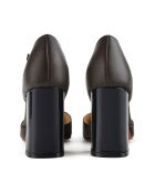 Zapatos de tacón Galactic Night de piel marrón