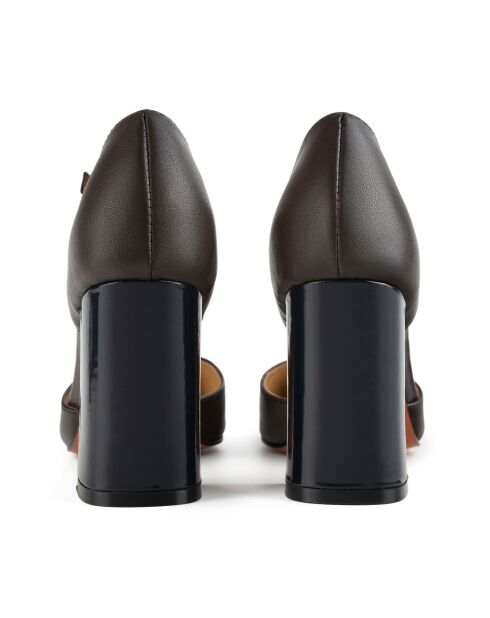 Zapatos de tacón Galactic Night de piel marrón