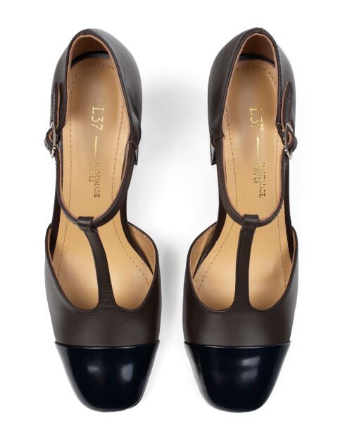 Zapatos de tacón Galactic Night de piel marrón