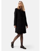 Look My Way zwarte leren instappers