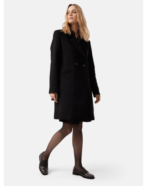 Look My Way zwarte leren instappers