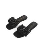 Mules en cuir careless whisper noires