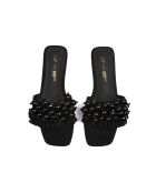 Mules en cuir careless whisper noires