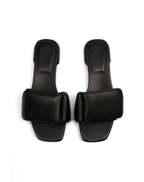 Mules Velvet Steps in pelle nera