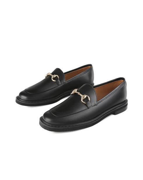 Loafer Long Way To Go aus schwarzem Leder