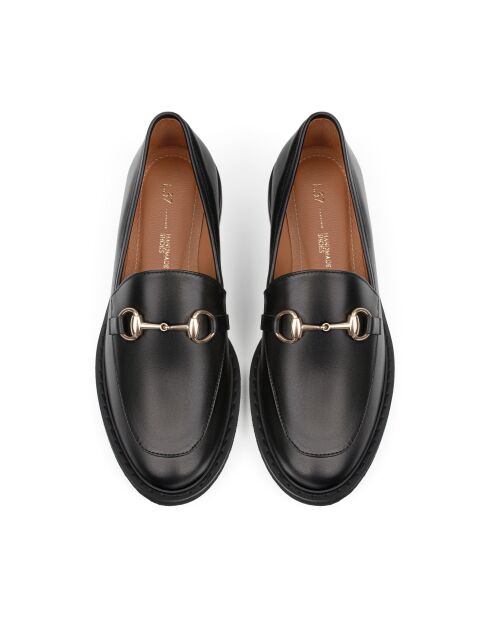 Loafer Long Way To Go aus schwarzem Leder