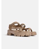 Don't Wait Up beige rubberen sandalen