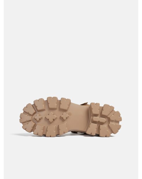 Don't Wait Up beige rubberen sandalen