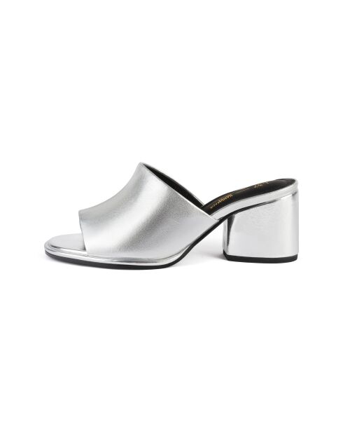 Just Cool zilverkleurige pantoffels van lakleer