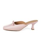 Mules Sophie de satén rosa