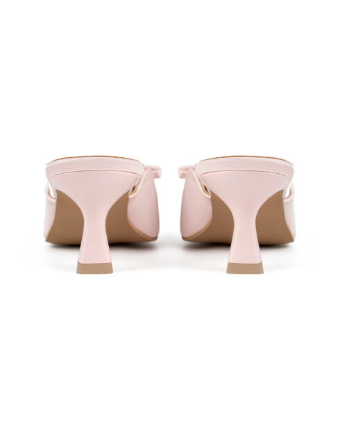 Mules Sophie de satén rosa