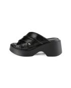 Room For Two zwarte leren muiltjes