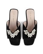 Spell Of Desire slip-on muiltjes van zwart suède