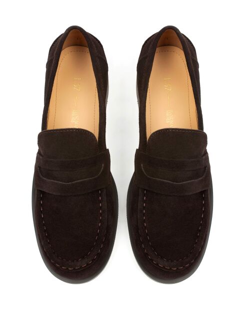 Instappers van bruin suède van Crush On U