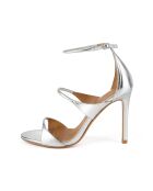 Sandali Miss California in pelle argentata