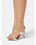 Sandali Miss California in pelle argentata