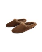Over The Sun pantoffels met karamel suède voering