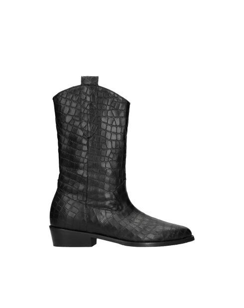 Bottines en cuir on the rocks noires