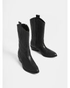 Bottines en cuir on the rocks noires
