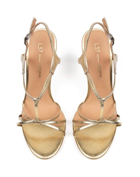 Sandali Moonlight Glow in pelle dorata