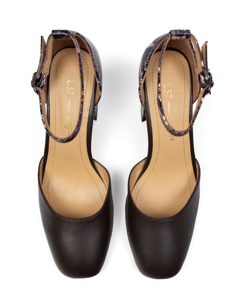 Escarpins en cuir Viper Shadow Dream marron