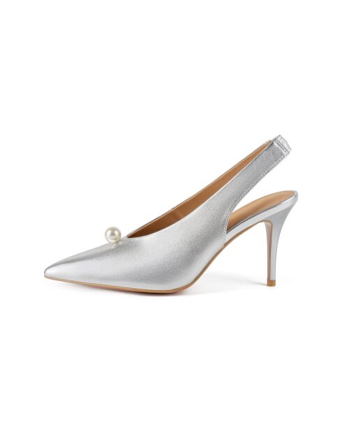 Escarpins en cuir Come Across argentés