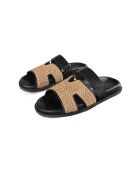 Mules de piel negro/marrón Not My Problem