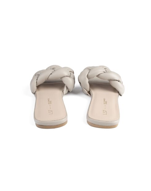 Mules Over The Sun de piel beige