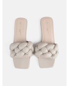 Mules Over The Sun de piel beige