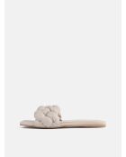 Mules Over The Sun de piel beige