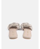 Mules Over The Sun de piel beige