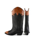 Bottes en cuir Night In Texas noir/marron