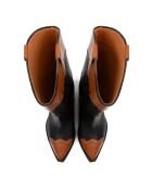 Bottes en cuir Night In Texas noir/marron