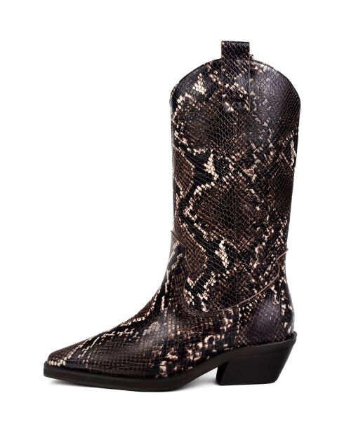 Bottes en cuir Holly Leaves marron