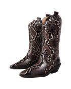 Bottes en cuir Holly Leaves marron