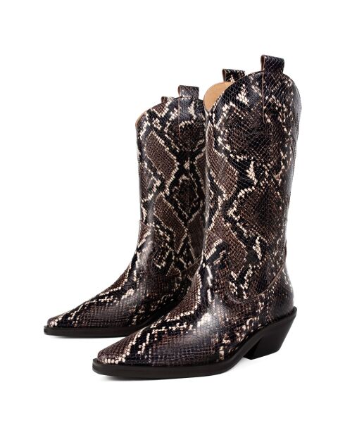 Bottes en cuir Holly Leaves marron